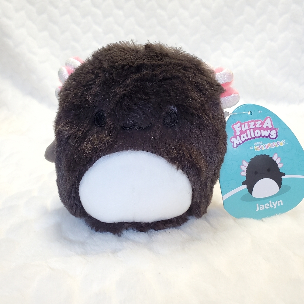 Jaelyn Fuzzamallow Squishmallow Black Axotol 5 Inch BNWT Plush Toy Collectible